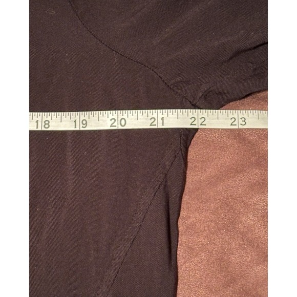 LOGO by Lori Goldstein Size 16 Black Button Up Shirt with 3/4 Roll Tab Sleeves - Picture 4 of 6